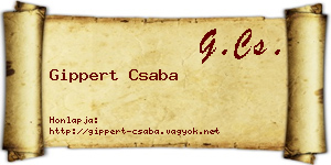 Gippert Csaba névjegykártya
